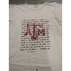 ATM Aggies Tshirt Womens White Size S Gameday Couture Social House